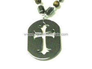 Hematite Hollow Cross Pendant